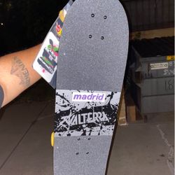 Madrid Marty Mcfly Platinum Silver Skateboard From Back to the Future