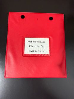 8-Piece Radius Gage Set 1-1/16 to 1-1/2