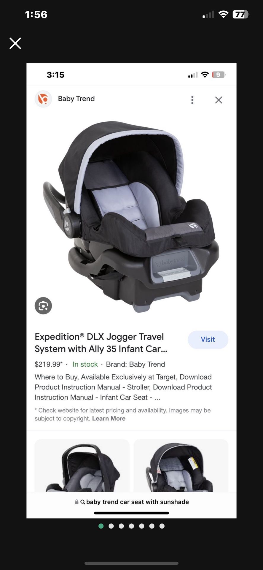 Brand New Baby Trend Car Seat 