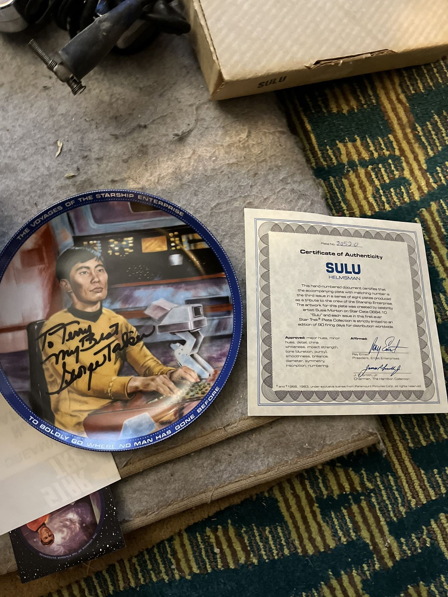 Authenticated Signed Decorative Star Trek Plates