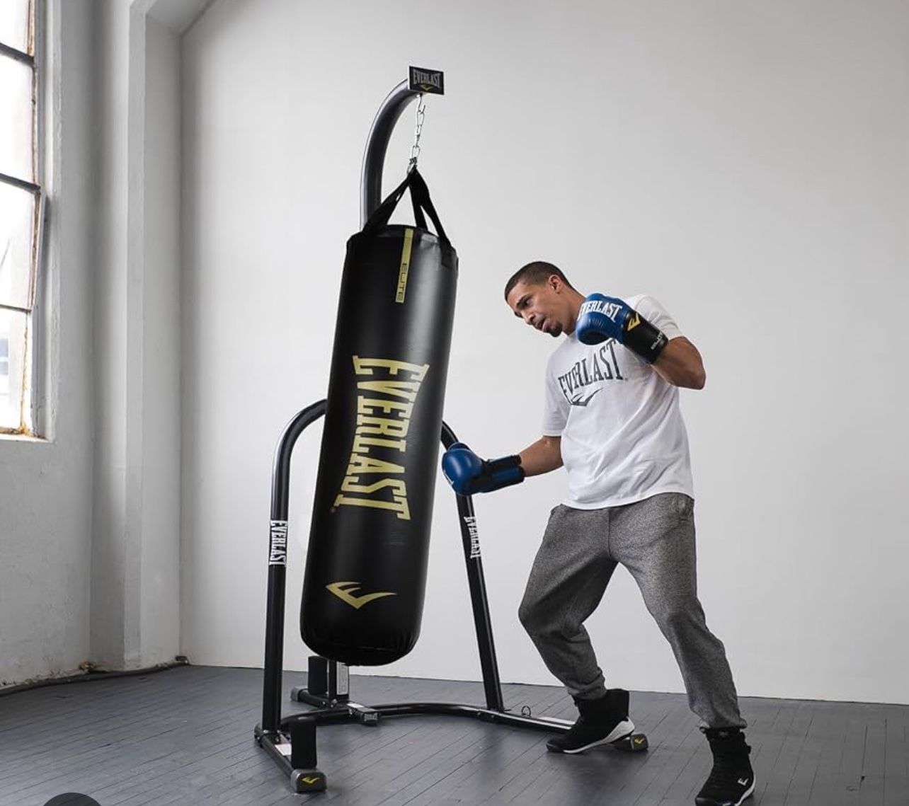 Stand With 100 Lbs Punching Bag  And Gloves