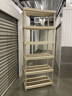 6-Tier Heavy Duty Plastic Storage Shelving Unit 36in x 18in x 90in (7ft-6in tall)