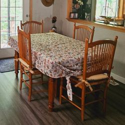 Maple Dining Table 4 Chairs $75 OBO