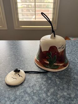 Southwest Cactus Design Ceramic Bell Windchime