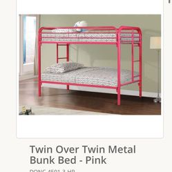 Pink Bunk Bed 