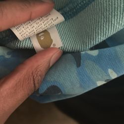 blue fire bape hoodie NEW