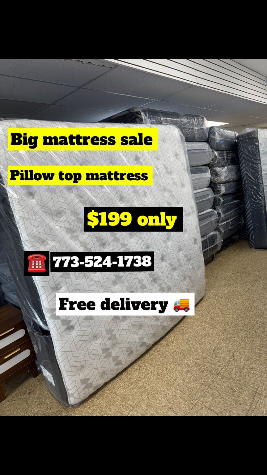 Pillow Top $199 Only Free Delivery 🚚