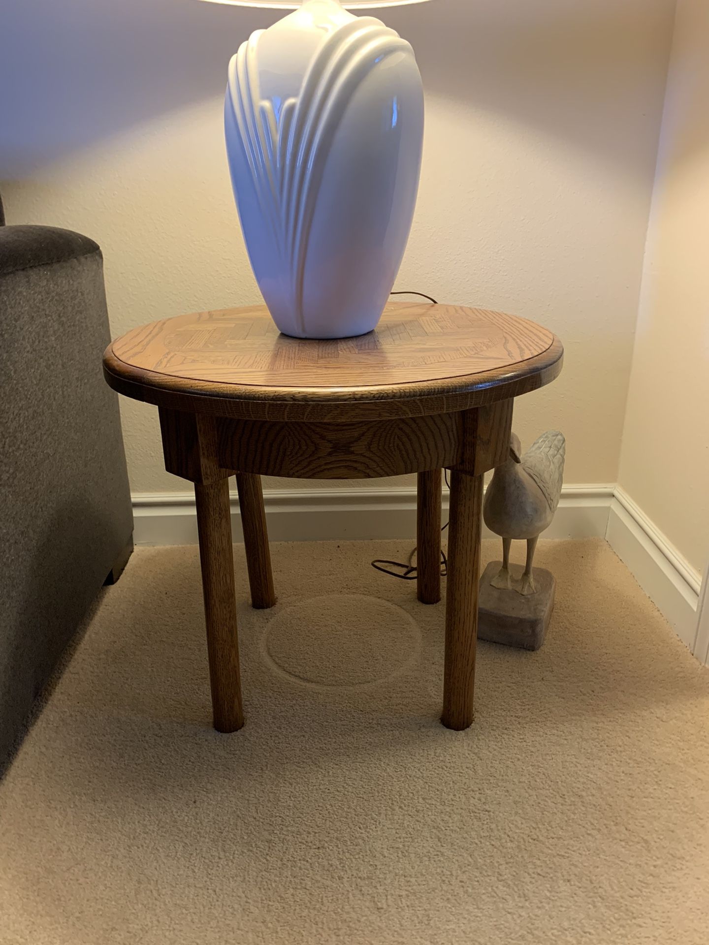Oak Sofa Side Table