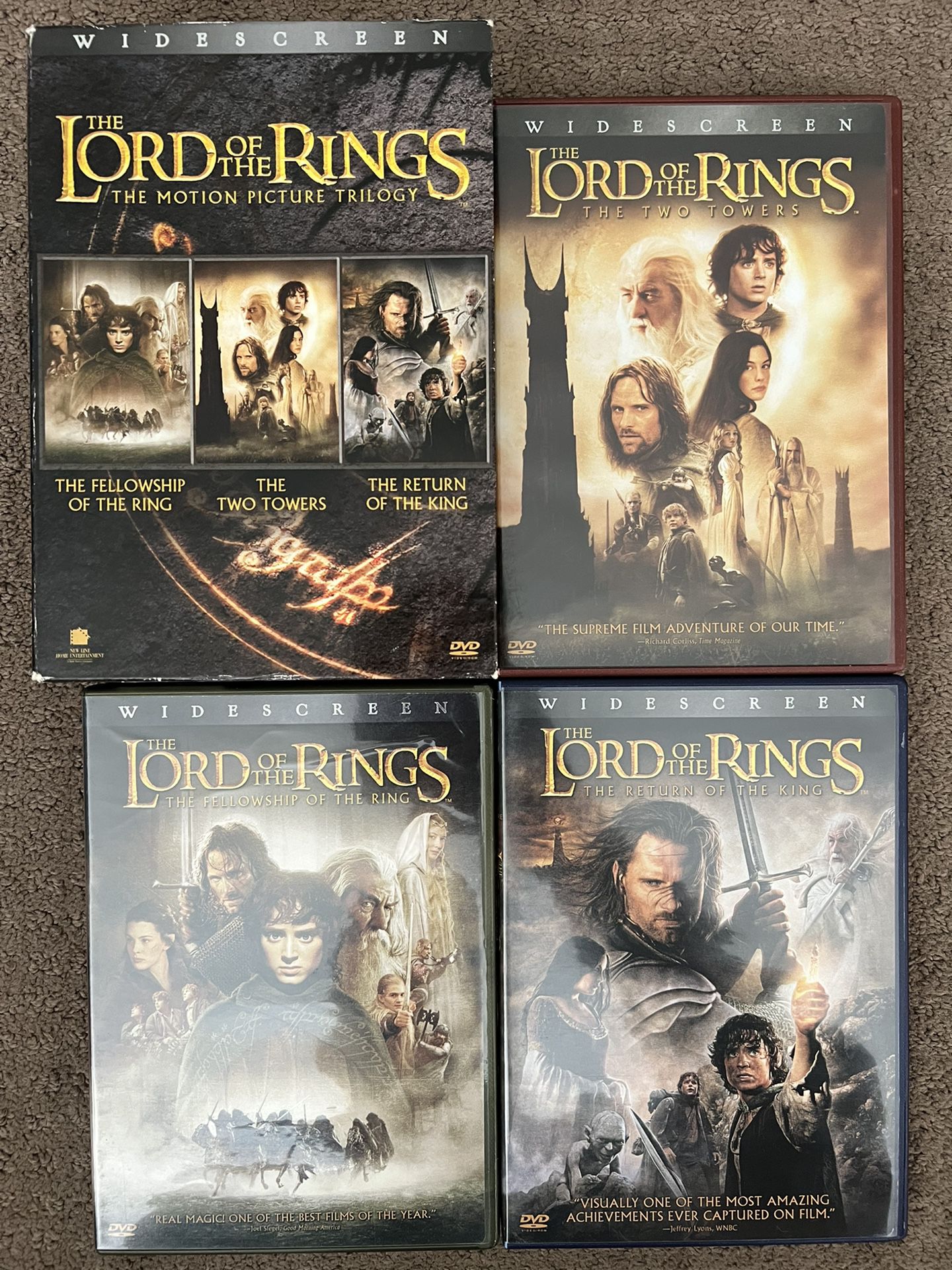 The Lord of the Rings: The Motion Picture Trilogy (DVD, 2004, 6-Disc Set).