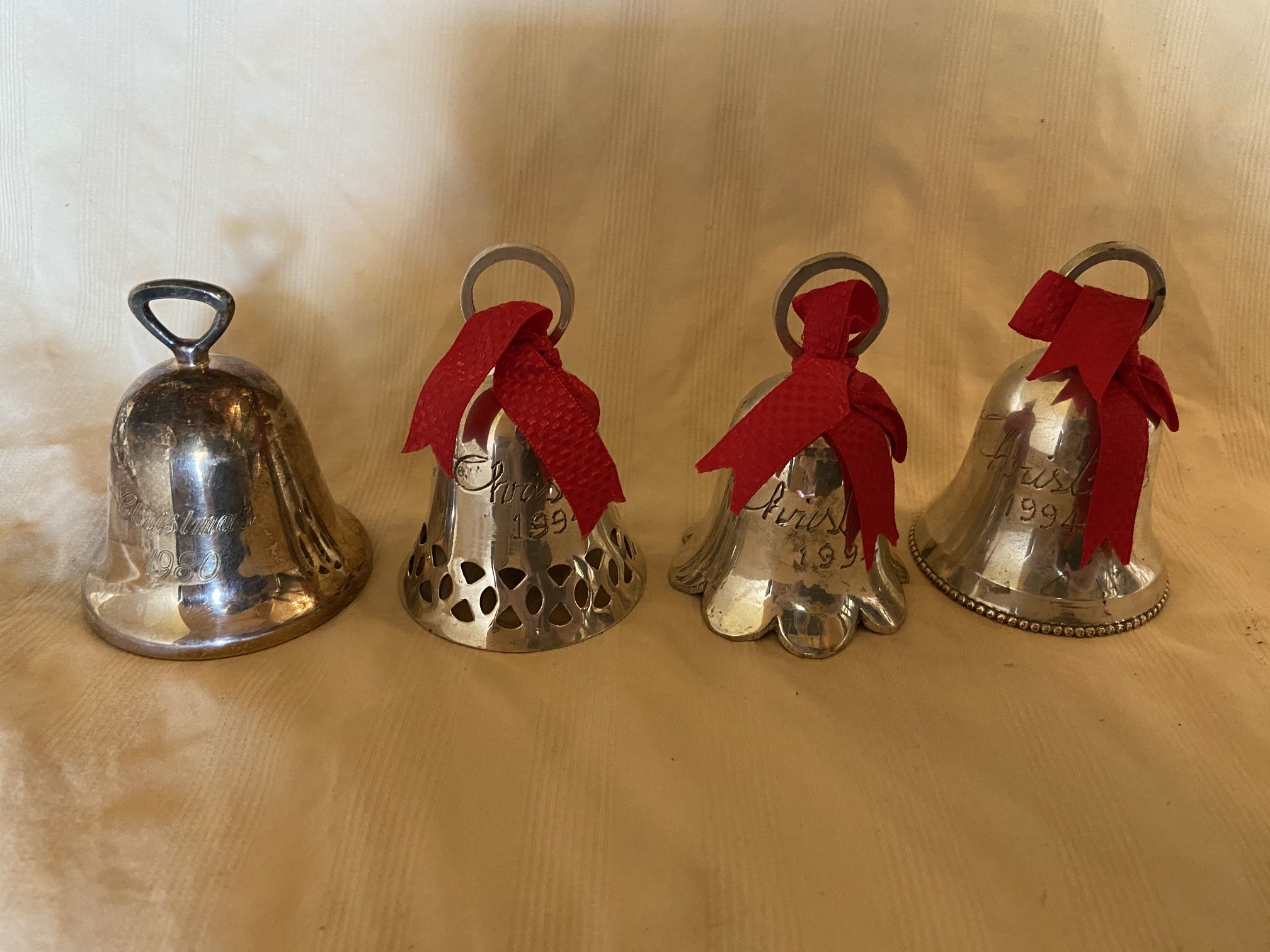 Vintage Silver Christmas Bells $15 For All