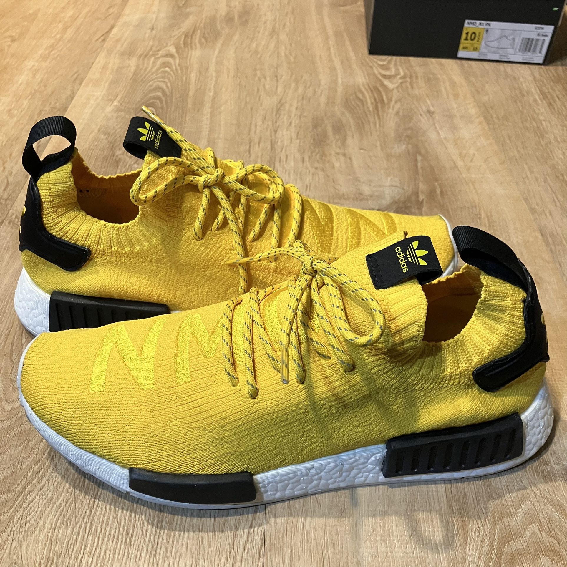 Adidas NMD R1 PK Boost CLEAN OG Yellow White Black S23749 Mens Size 10.5