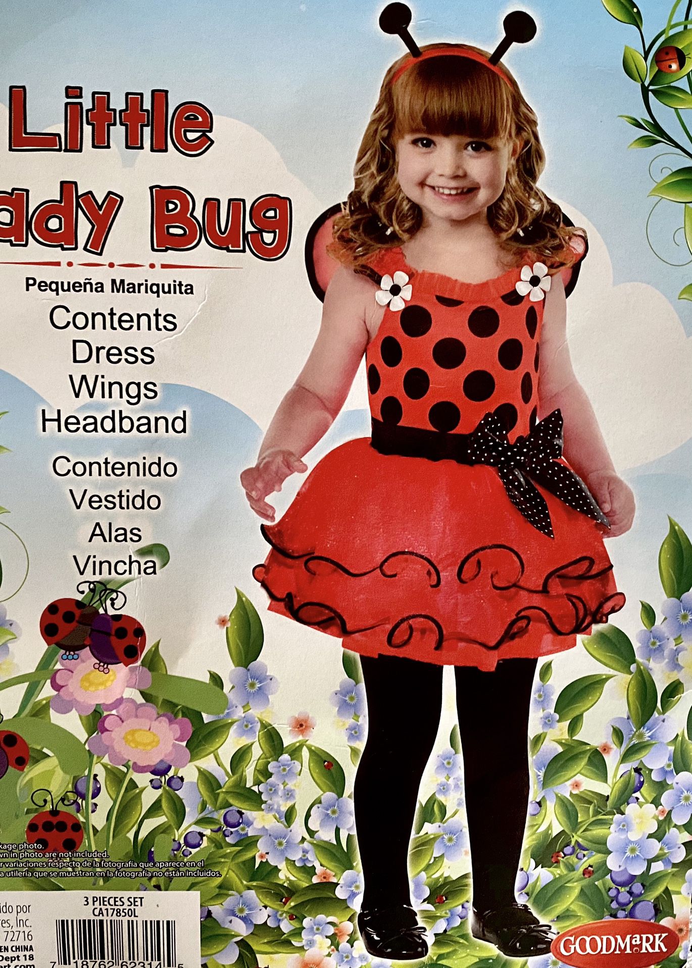 Cute Lady Bug Halloween Costume Size 3T-4T
