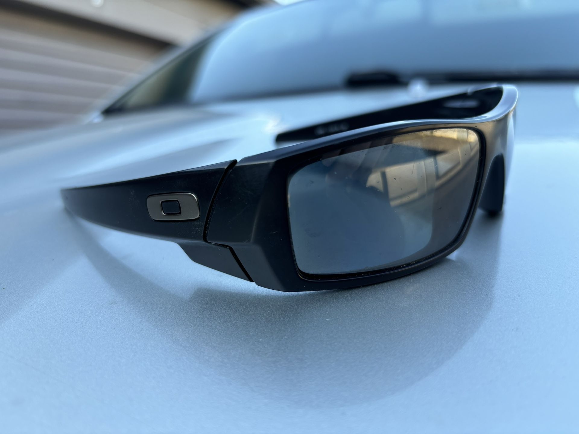 Oakley Gascan Sunglasses Used Black Frame Charcoal Lens