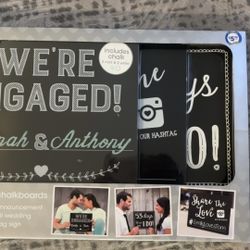 We’re Engaged Photo Session Chalkboard 