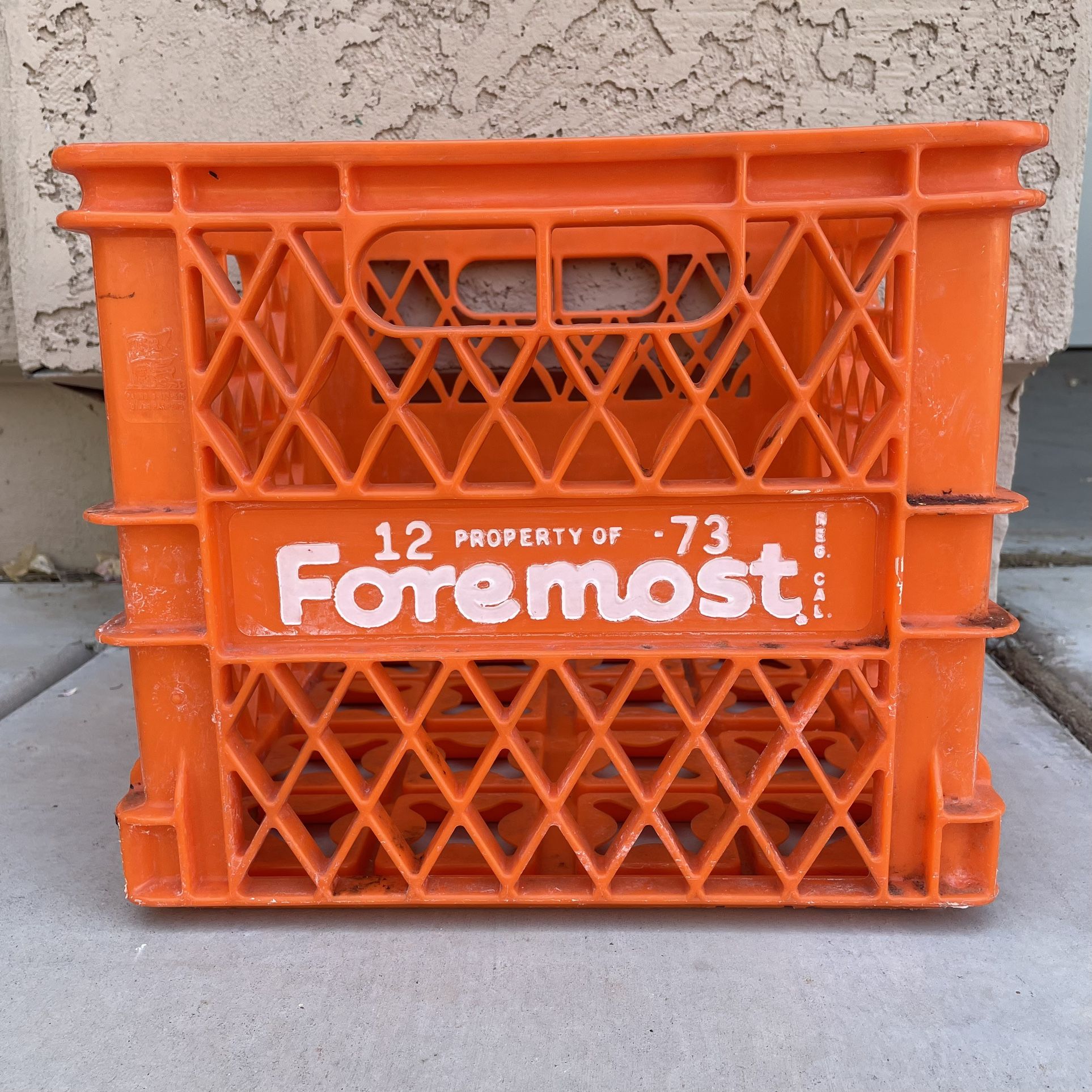 Vintage Plastic Milk Crate Foremost