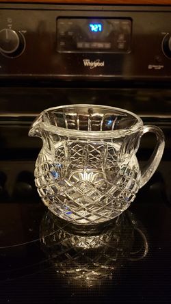 Heavy Lead Crystal Juice Pitcher