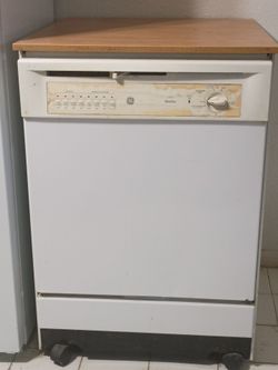 Portable White GE Nautilus Dishwasher