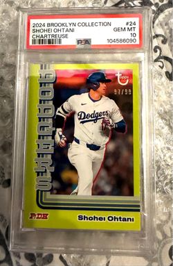 2024 Topps Brooklyn Collection Shohei Ohtani Chartreuse /99 #24 PSA 10 Dodgers