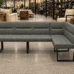 Moe's Home Collection Hanlon Corner Bench in Dark Grey