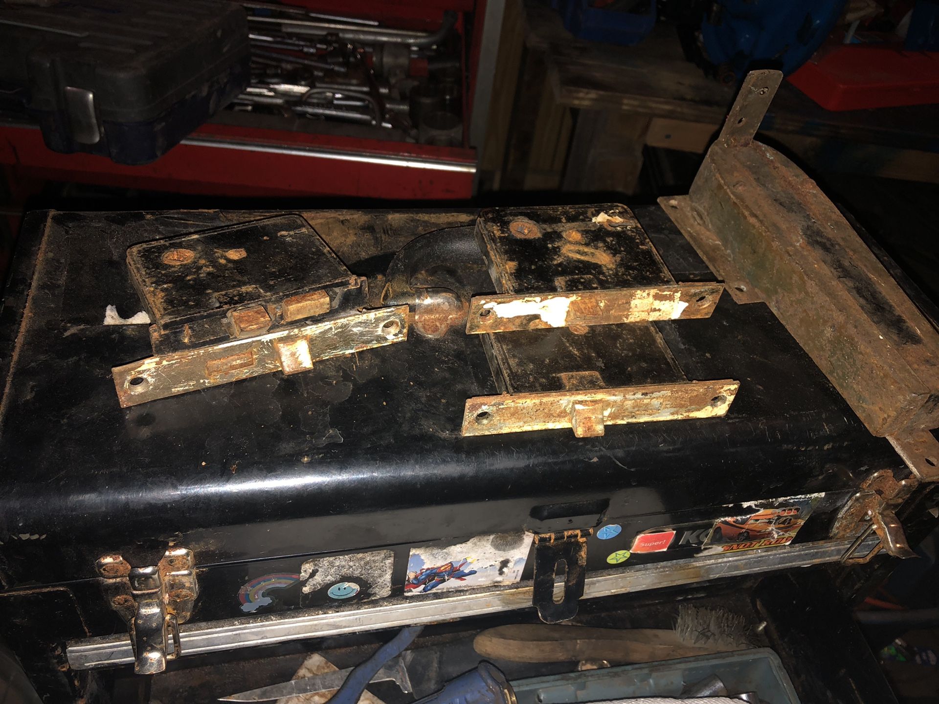 Antique door lock mechanisms