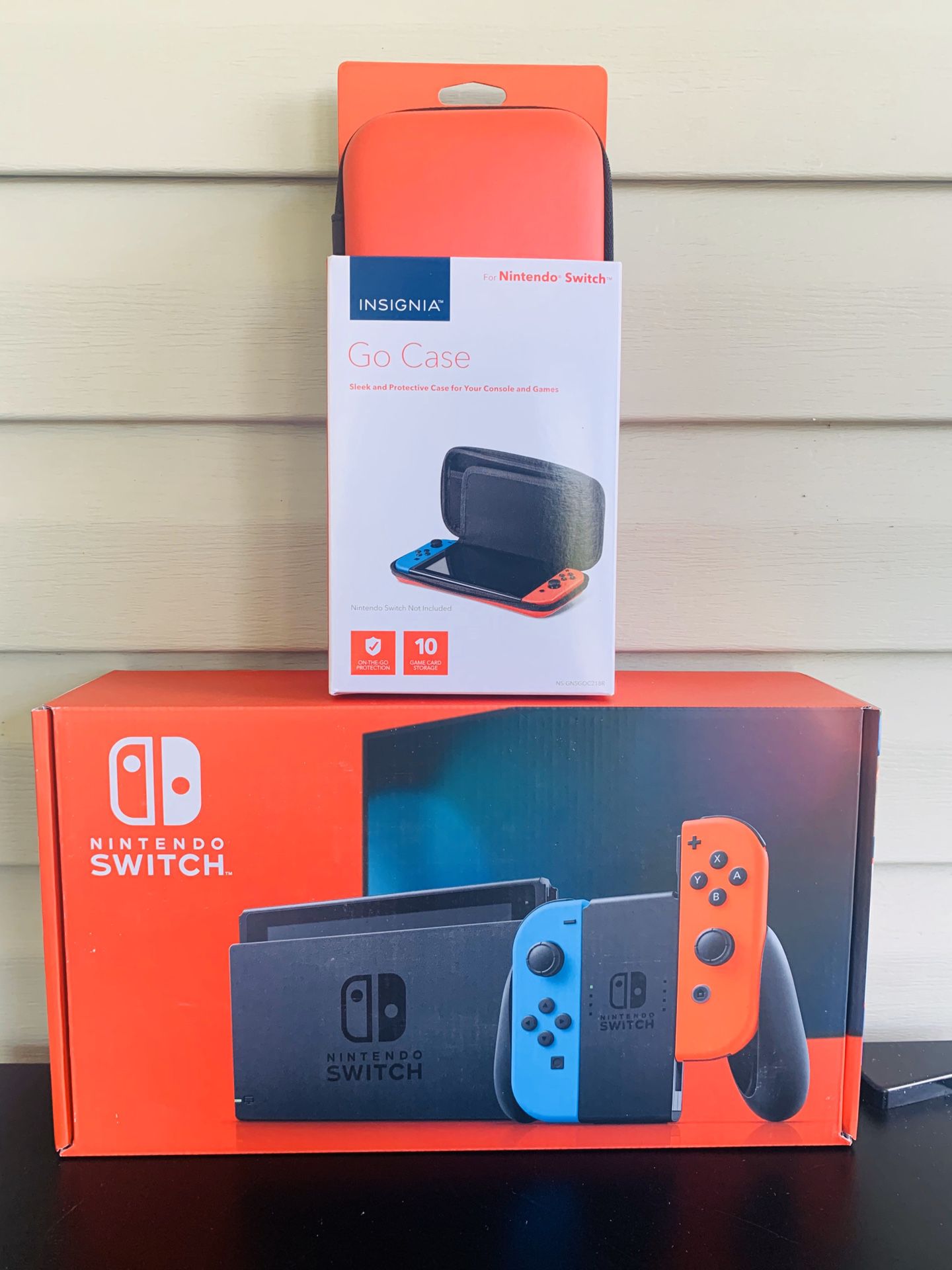 Nintendo Switch Console Neon Red and Blue Joy Con 32GB (Newest Model) with bonus protective case