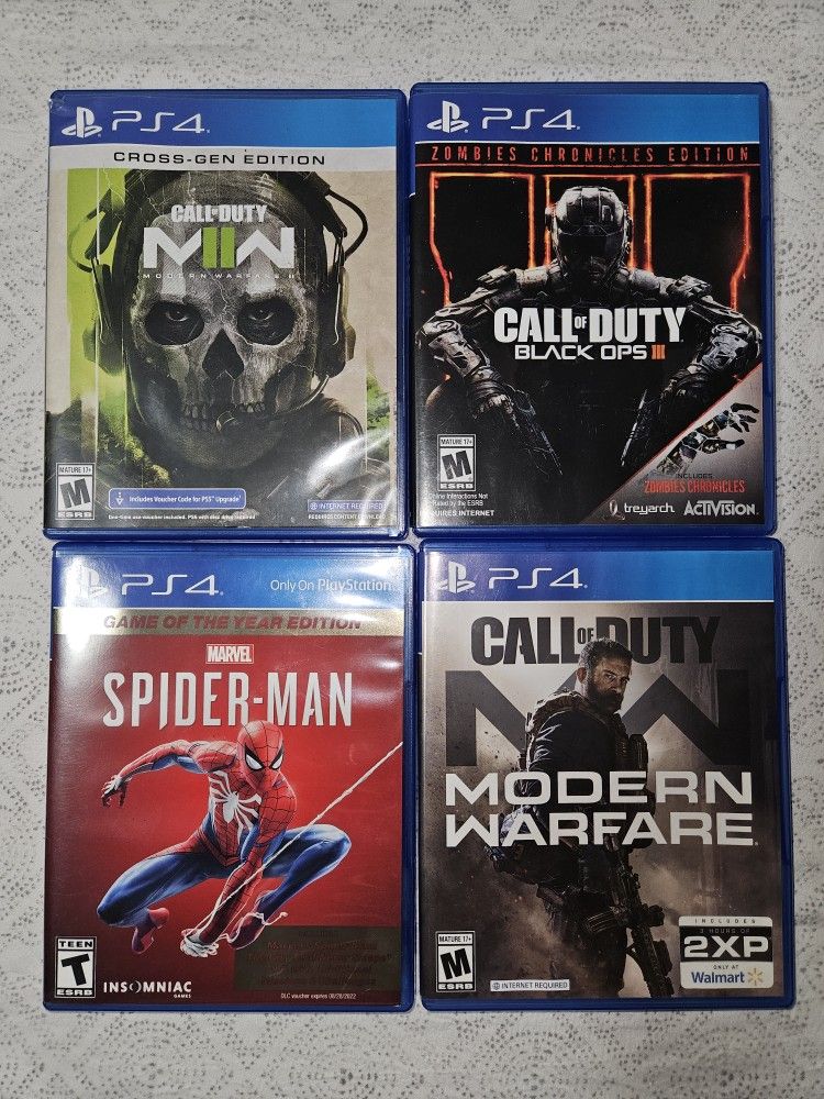 PS4 GAMES (Offer for everything $60)