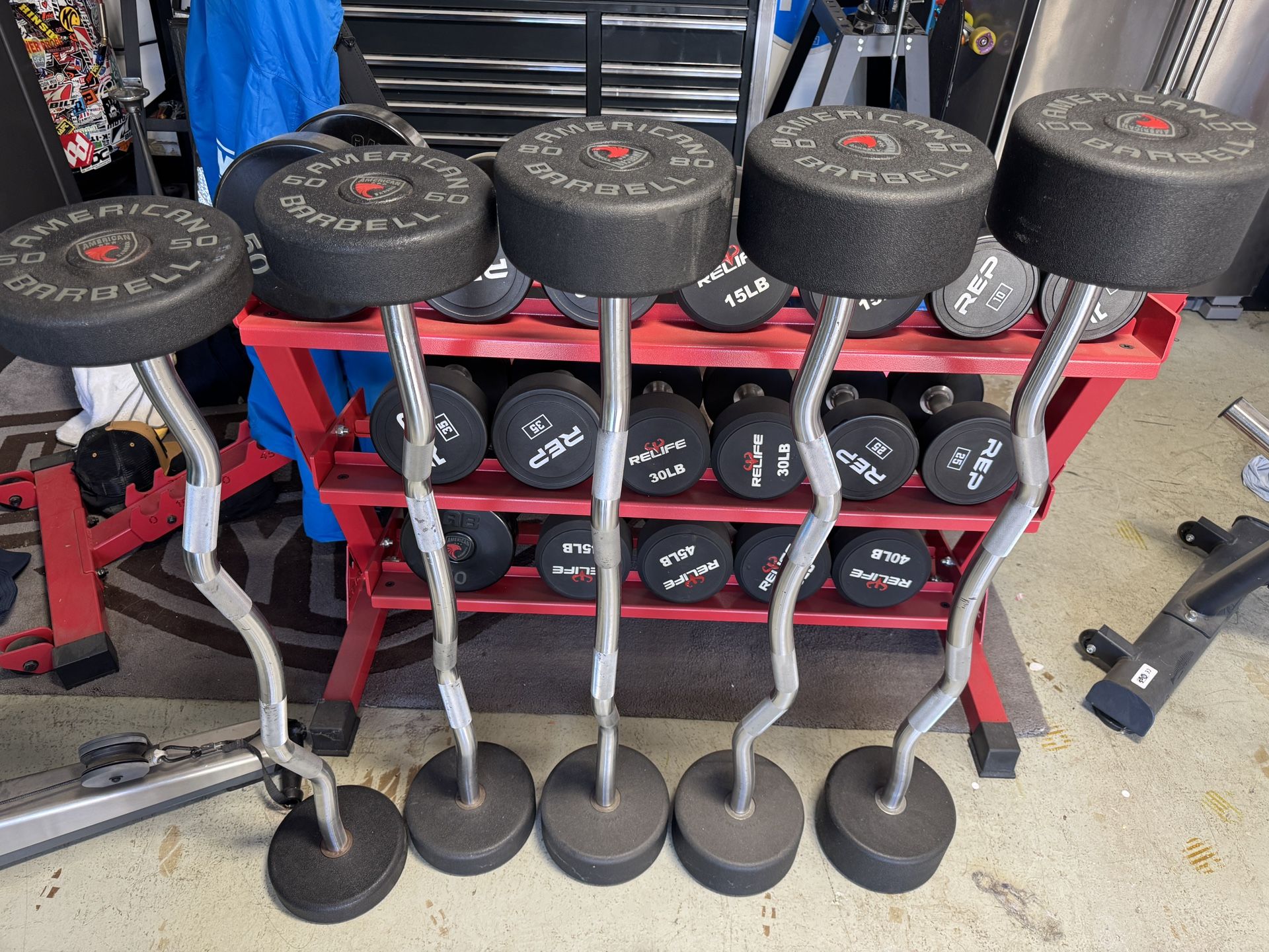 American Barbell EZ Curl Barbell Set