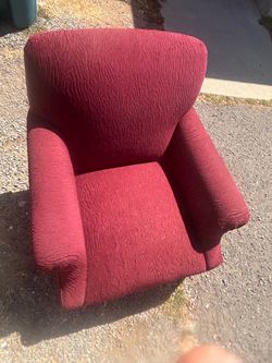 Burgundy Upholstered Club Chair