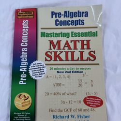 Pre-Algebra Math Workbook