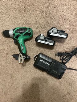 Hitachi DS 18DSAL 18V Cordless Drill with 2 Batteries and Charger