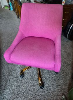 Pink Chair with wheels