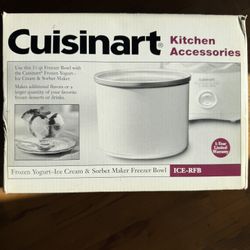 BRAND NEW Cuisinart Frozen Yogurt Ice Cream and Sorbet Maker Freezer Bowl!!