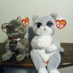  🐈‍⬛ NWT! Arlene (Garfield Movie) & Morgan! Beanie Babies /Bellies Kitty Cats 🐈‍⬛