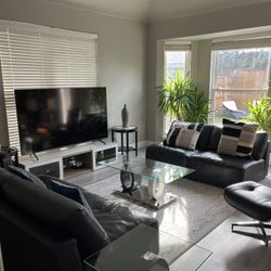 Dark Chocolate Brown Leather Sofa