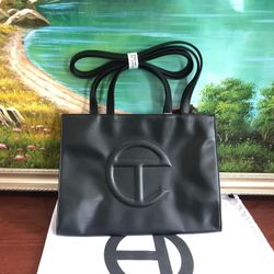 Telfar Medium Tote Shopping Bag Black
