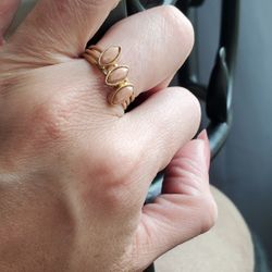 NEW!!! Set of 3 Stackable Peach-Pink Gold Rings