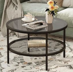 Circle Coffee Table with Storage