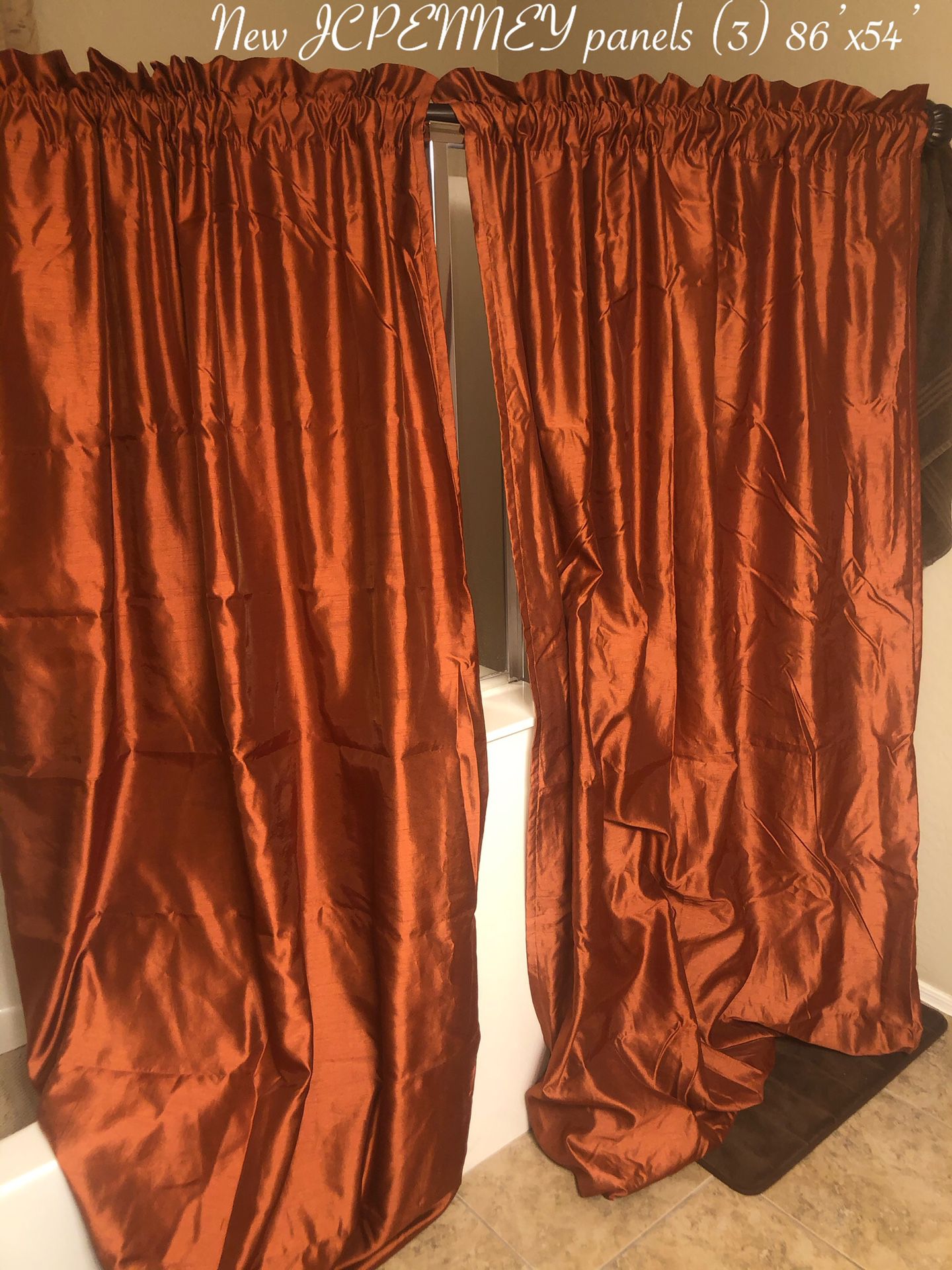 New beautiful curtains 3 piece $100 firm from JCPENNY