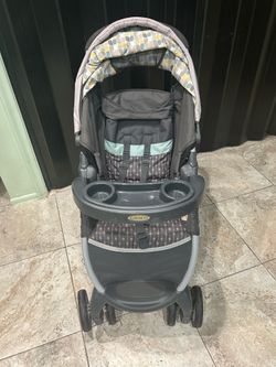 Graco Click Connect stroller, black and mint green