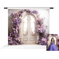 Kate Floral Backdrops Girls Portrait Photography Backdrop Vintage Wall Photo Background Wedding Bridal Shower Backdrop,10X8ft