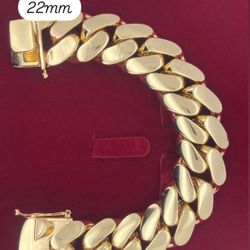 Gold Cuban Bracelet 22m