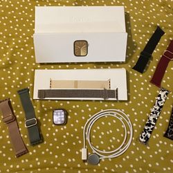 Apple Watch Series 9 Starlight Gold Stainless Steel  GPS Cellular