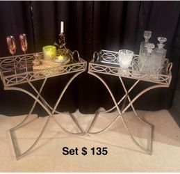 Mirror Side Table Trays (2)