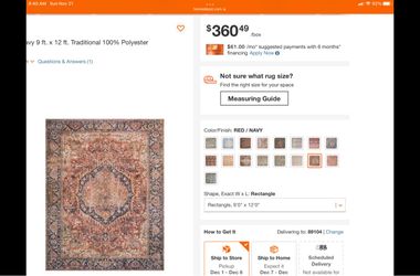 rug size 7-6/9-6 and new