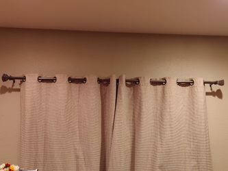 Curtain rods and curtains for patio doors