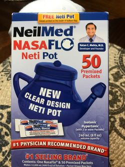 New Sealed Neti Pot with 50 premixed packets