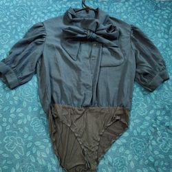 Green Blouse Bodysuit 
