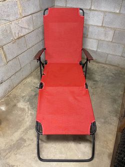 'RIO' Brand Top-Quality RED Folding Chaise Lounge Chair - firm posted price.
