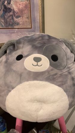 Squishmallow gray dog 16”