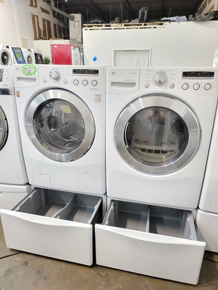 ♨️♨️LG SET STEAM WASHER END ELECTRIC DRYER ULTRA CAPACIDAD ➡️